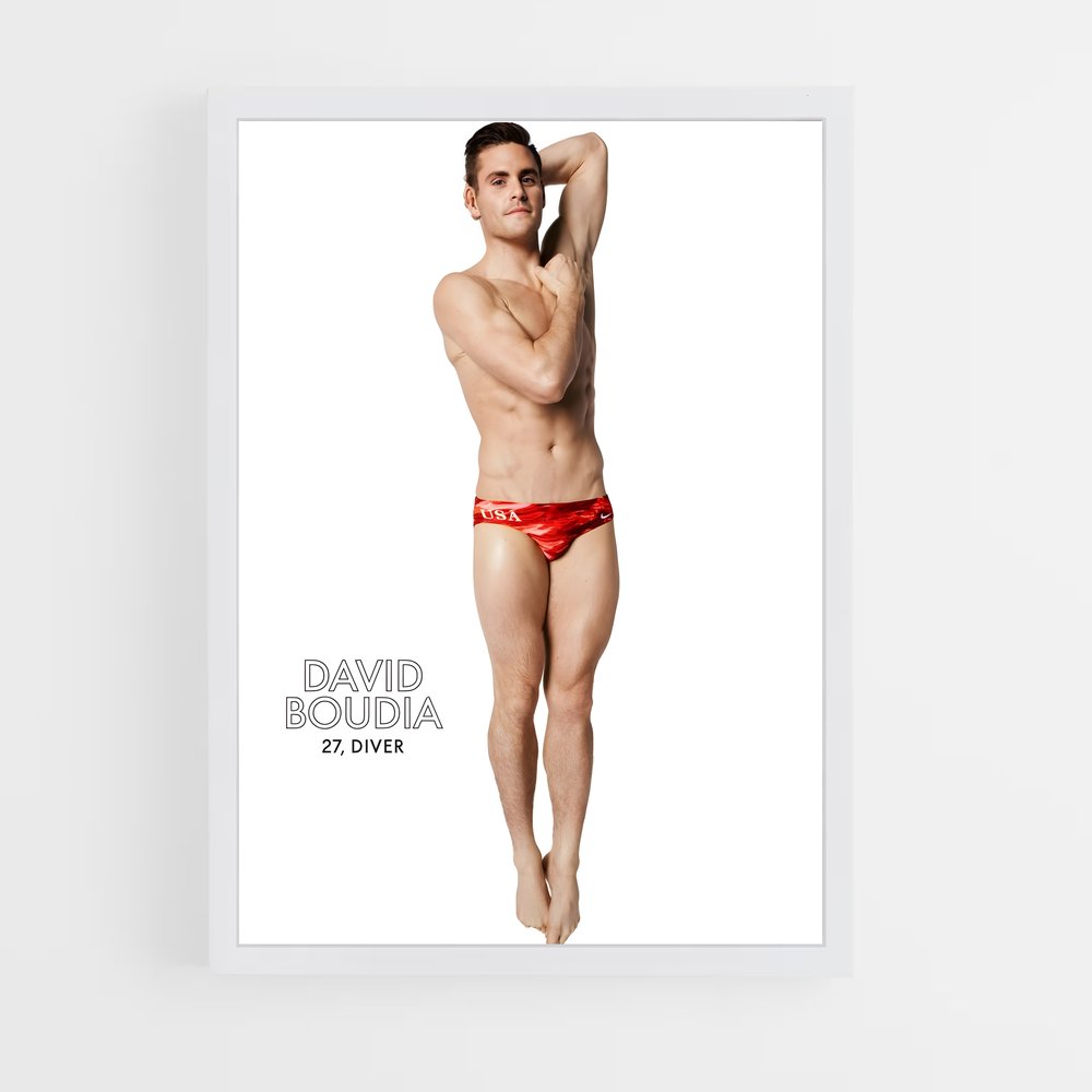 Poster Pose Audacieuse – affiche Plongeon depuis une plateforme (vue 3)